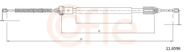 Cablu, frana de parcare COFLE 11.6596