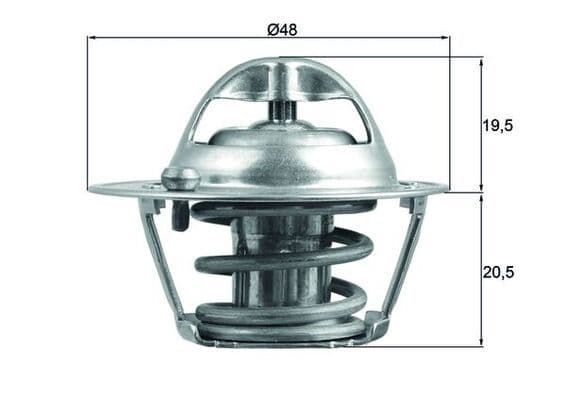 termostat,lichid racire MAHLE BEHR TX 204 82D