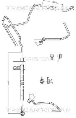 Furtun hidraulic, sistem de directie TRISCAN 8516 29004