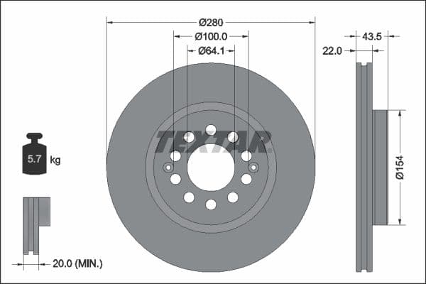 Disc frana TEXTAR PRO 92342603