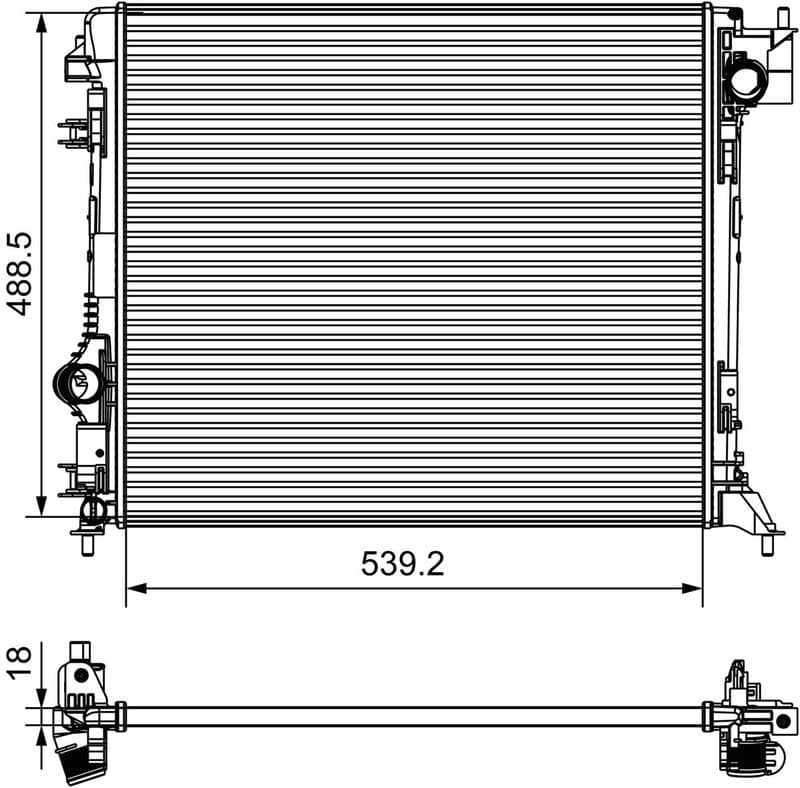 Radiator, racire motor VALEO 735625