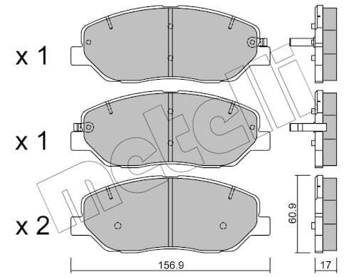 set placute frana,frana disc METELLI 22-0787-0
