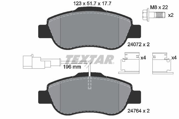 set placute frana,frana disc TEXTAR Q+ 2476401