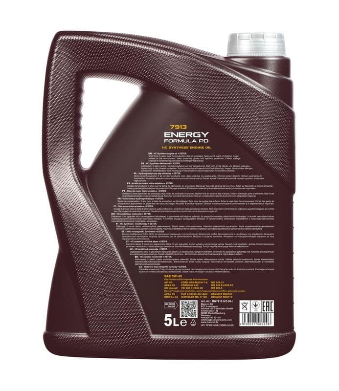 MANNOL ENERGY FORMULA PD 5W-40- 5L
