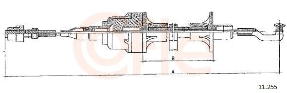Cablu ambreiaj COFLE 11.255