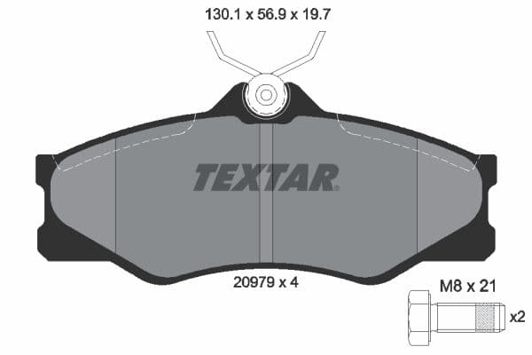 set placute frana,frana disc TEXTAR 2097904