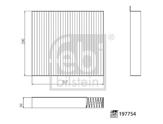 Filtru, aer habitaclu FEBI BILSTEIN 197754