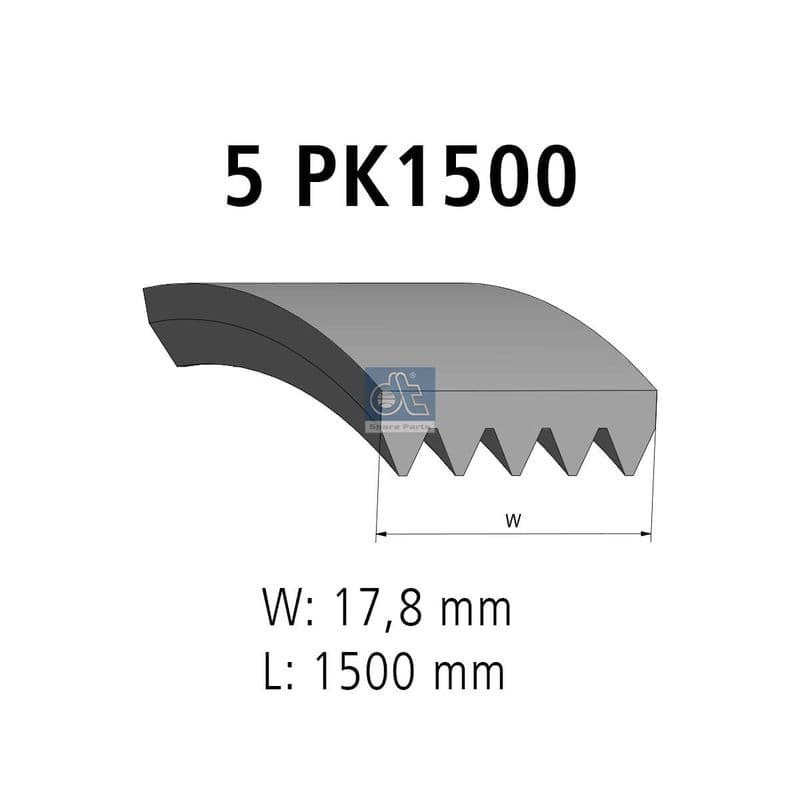 Curea transmisie cu caneluri DT Spare Parts 2.21141