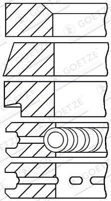 Set segmenti piston GOETZE ENGINE 08-381100-00