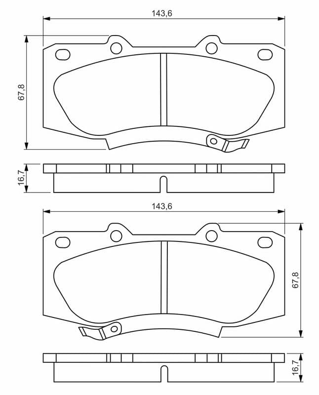set placute frana,frana disc BOSCH 0 986 495 352