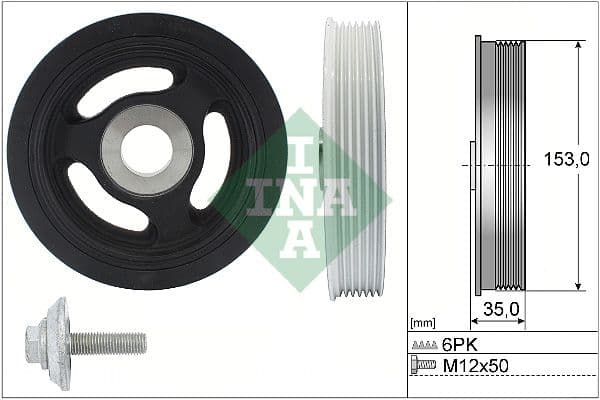 Fulie curea, arbore cotit Schaeffler INA 544 0104 20