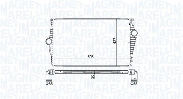 Intercooler, compresor MAGNETI MARELLI 351319205220