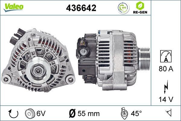 Generator / Alternator VALEO RE-GEN REMANUFACTURED 436642
