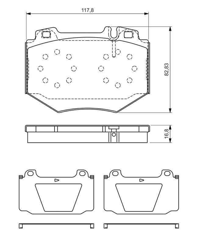 set placute frana,frana disc BOSCH 0 986 494 352