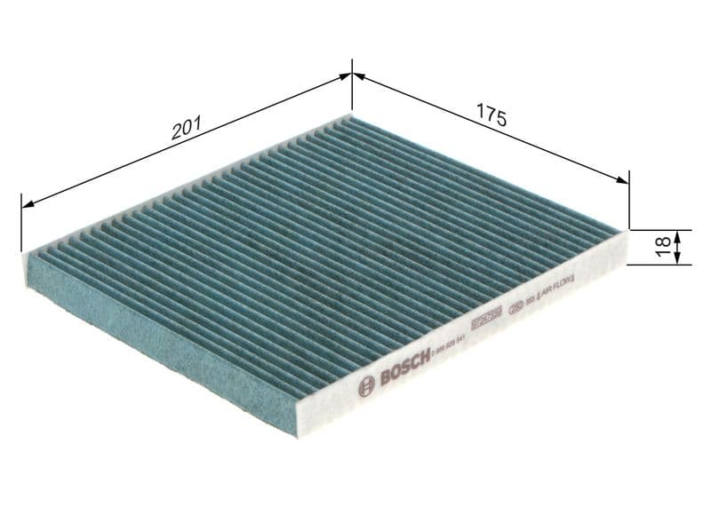 Filtru, aer habitaclu BOSCH 0 986 628 541