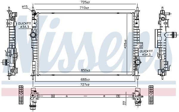 Radiator, racire motor NISSENS 607184