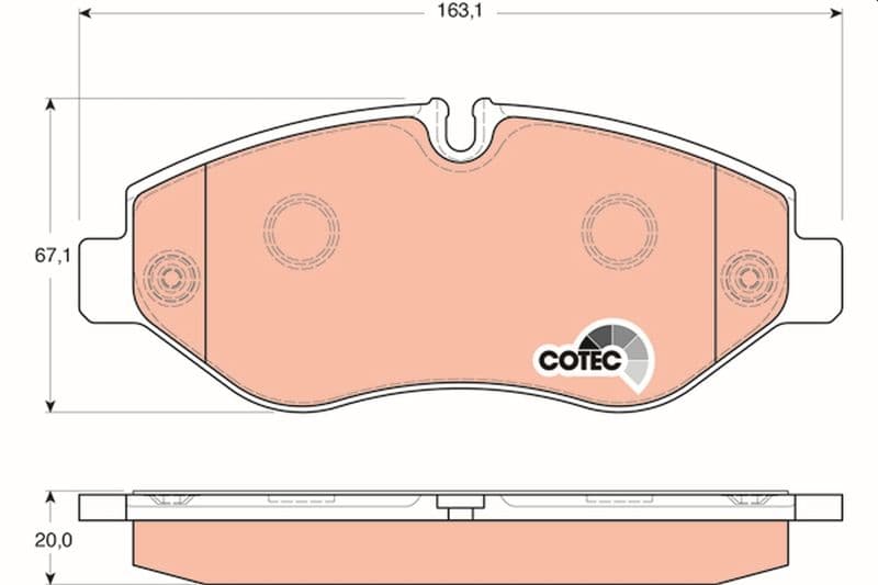 set placute frana,frana disc TRW COTEC GDB1747