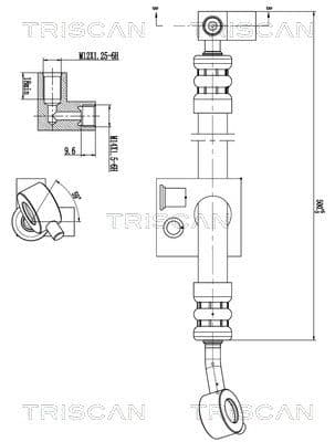 Furtun hidraulic, sistem de directie TRISCAN 8516 14002