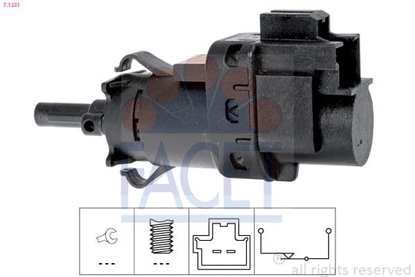 Comutator lumini frana FACET Made in Italy - OE Equivalent 7.1231