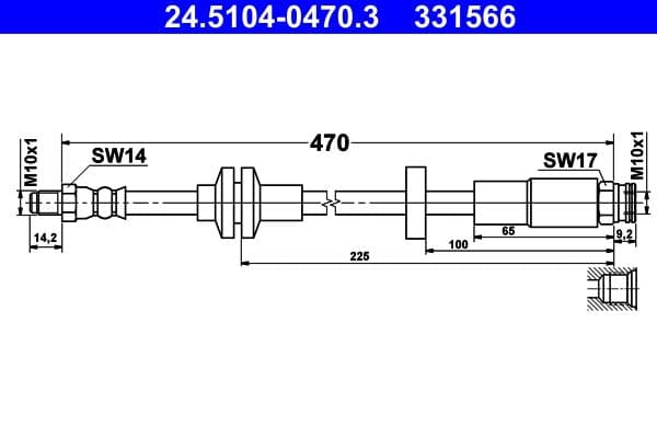 Furtun frana ATE 24.5104-0470.3
