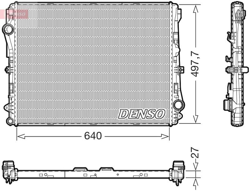Radiator, racire motor DENSO DRM17076
