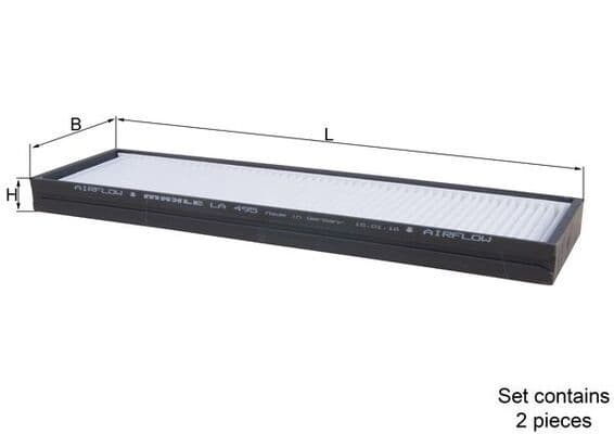 Filtru, aer habitaclu MAHLE LA 495/S
