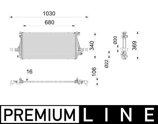 Radiator, motorul electric MAHLE BEHR *** PREMIUM LINE *** CRE 12 000P