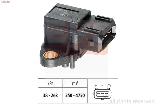senzor presiune aer EPS Made in Italy - OE Equivalent 1.993.104
