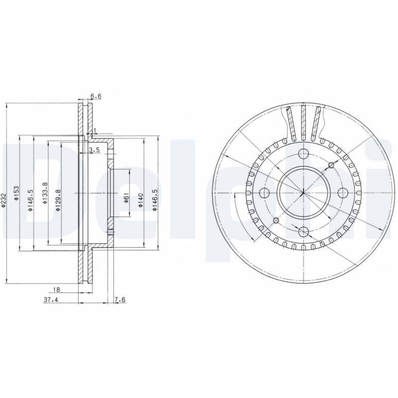 Disc frana DELPHI BG3206