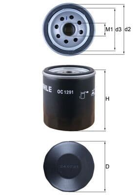 Filtru ulei MAHLE OC 1291