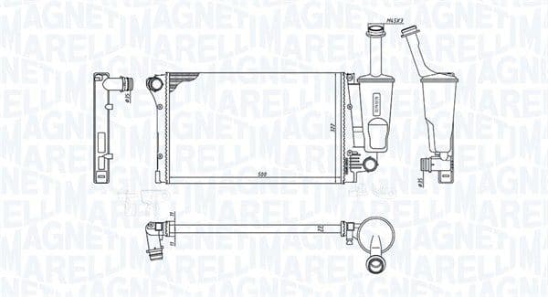 Radiator, racire motor MAGNETI MARELLI 350213381000