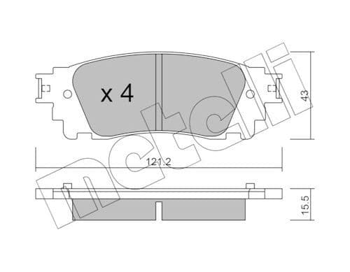set placute frana,frana disc METELLI 22-1041-0