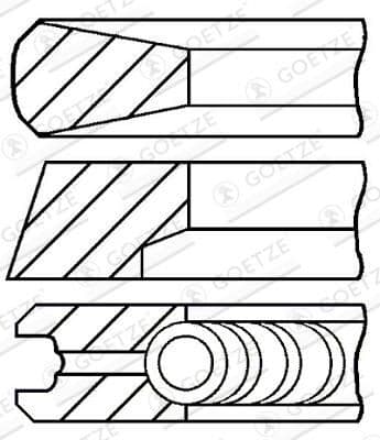 Set segmenti piston GOETZE ENGINE 08-127700-00
