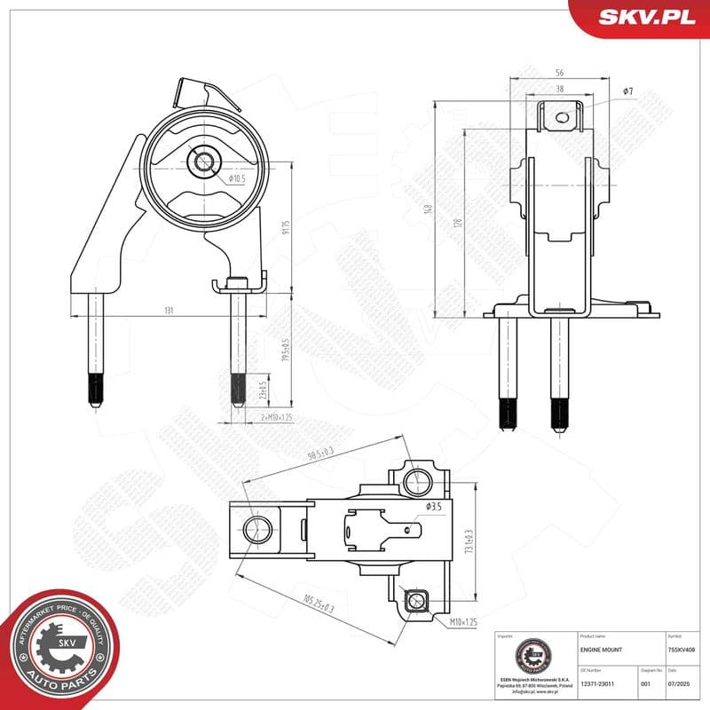 Suport motor ESEN SKV 75SKV408