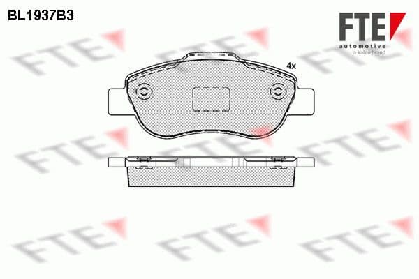set placute frana,frana disc FTE 9010527