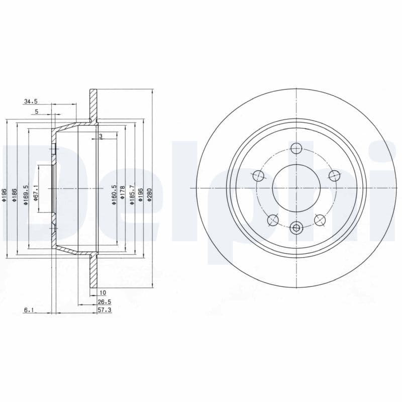 Disc frana DELPHI BG3241