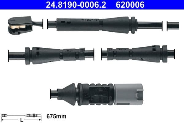 senzor de avertizare,uzura placute de frana ATE 24.8190-0006.2