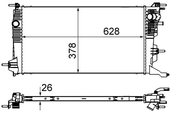 Radiator, racire motor MAHLE BEHR CR 840 000S