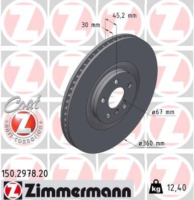 Disc frana ZIMMERMANN COAT Z 150.2978.20