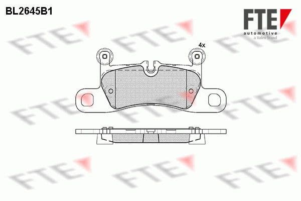 set placute frana,frana disc FTE 9011065