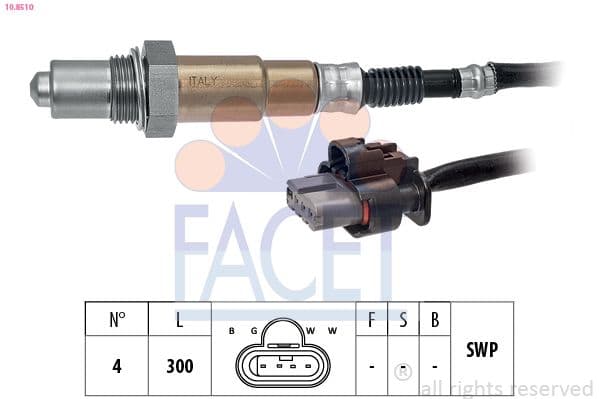 Sonda Lambda FACET Made in Italy - OE Equivalent 10.8510