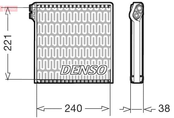 Evaporator, aer conditionat DENSO DEV09102