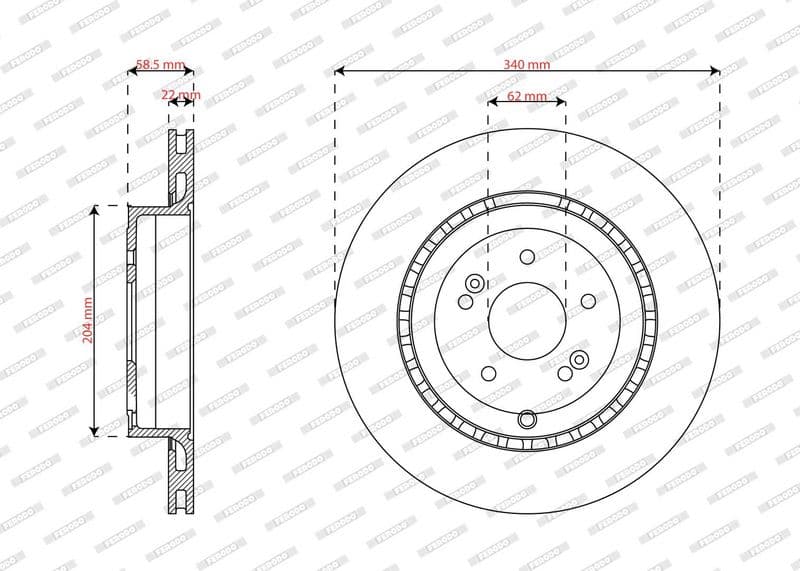 Disc frana FERODO DDF3349C