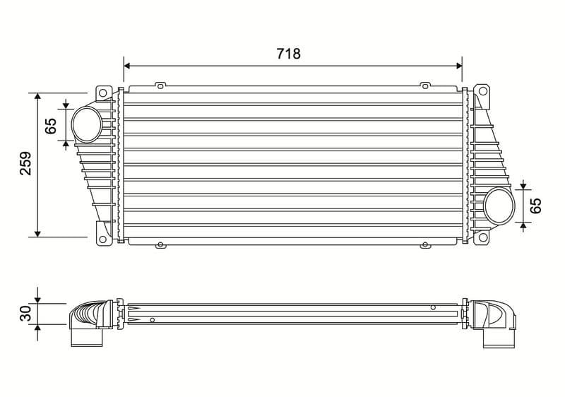 Intercooler, compresor VALEO 822937