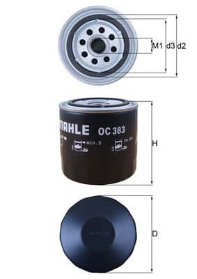 Filtru ulei MAHLE OC 383