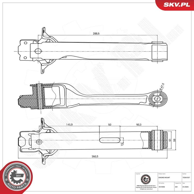 Suport motor ESEN SKV 75SKV337