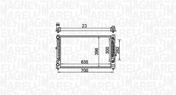 Radiator, racire motor MAGNETI MARELLI 350213157600