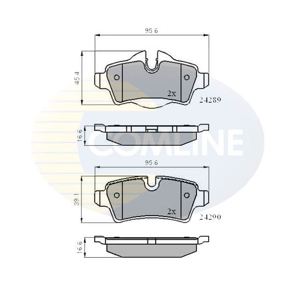 set placute frana,frana disc COMLINE CBP01759
