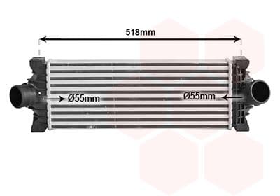 Intercooler, compresor VAN WEZEL 18014738
