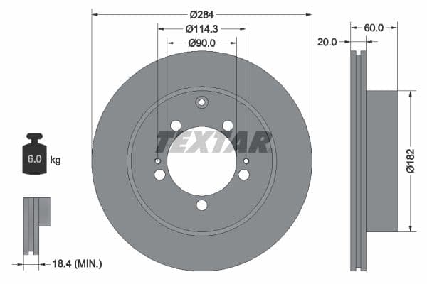 Disc frana TEXTAR 92134700